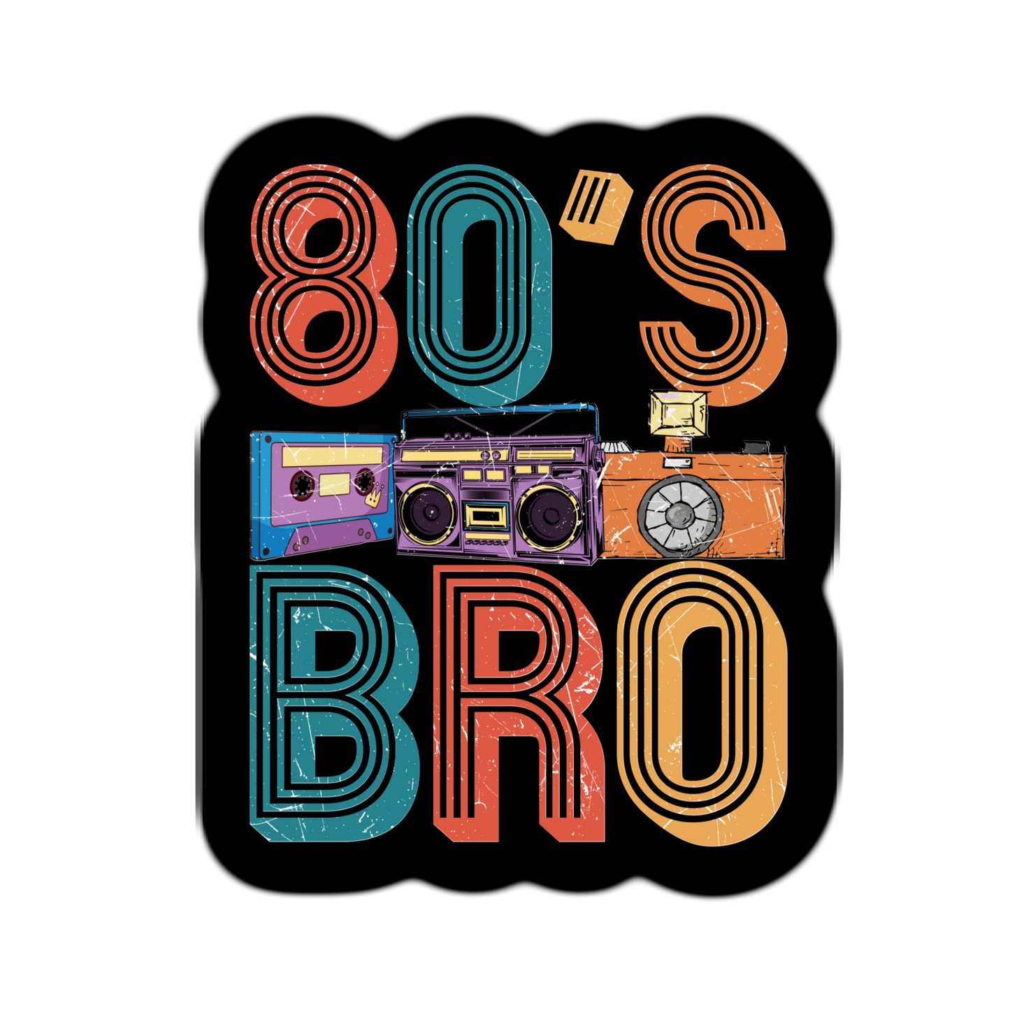 80s Bro retro sticker