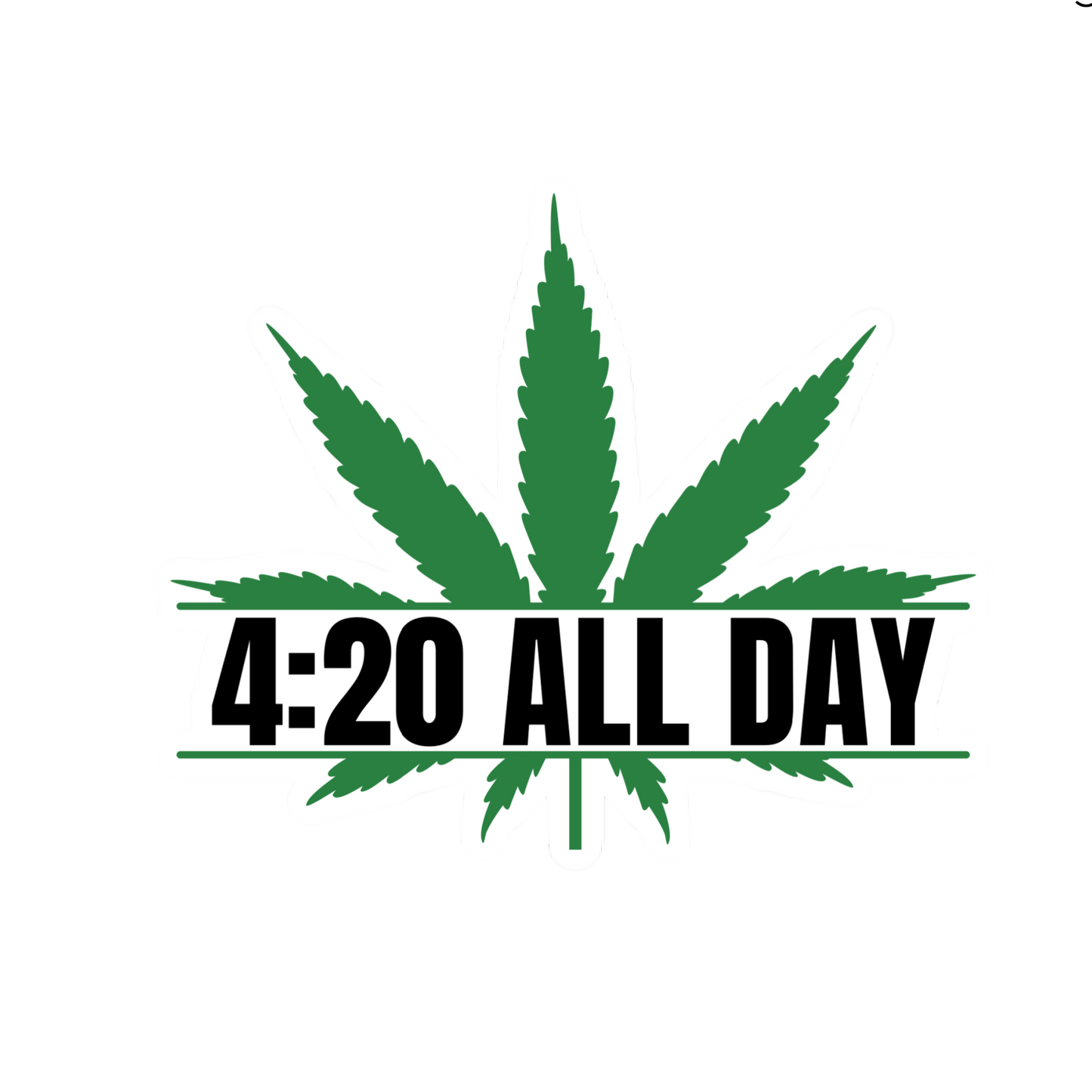4:20 all day cannamom sticker decal
