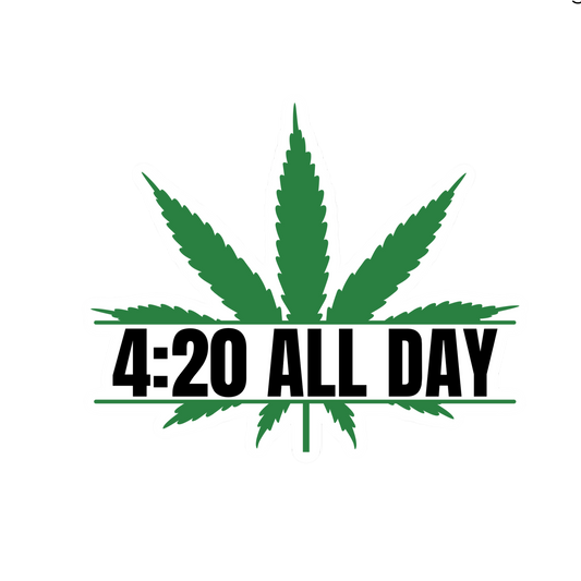 4:20 all day cannamom sticker decal