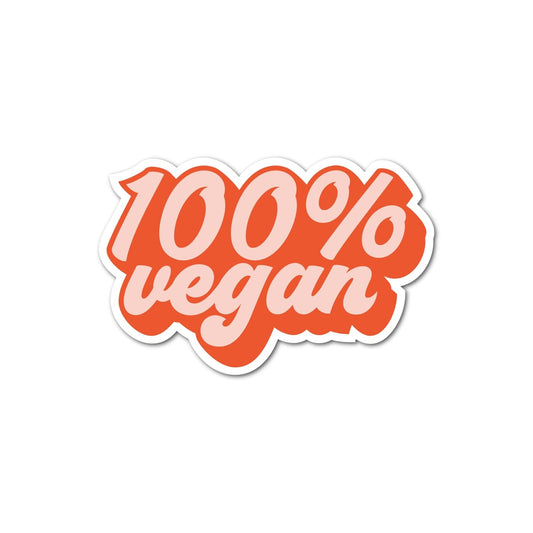 100% Vegan Sticker Decal