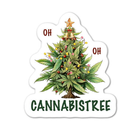 Cannabistree sticker Christmas Holiday Tree Sticker