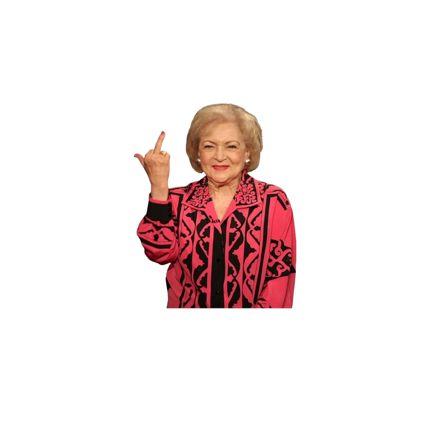 Betty White Golden Girls Middle Finger Memorial Sticker Waterproof