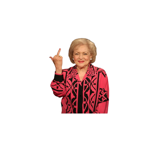 Betty White Golden Girls Middle Finger Memorial Sticker Waterproof